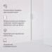 Дверь душевая в нишу AM.PM Gem W90G-140-1-195MM Стекла прозрачное, матовое; профиль хром матовый 