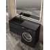 Раковина над стиральной машиной Uperwood Cosmos Quartz 120 см, левая, крыло справа, уголь RCosmos120LU 