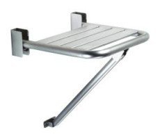 Сиденье для душа с дополнительной трубкой опоры из нержавеющей стали глянцевой, шт NOFER 15046.B 