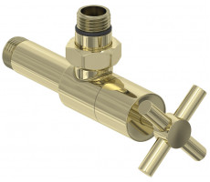 Вентиль Сунержа G 1/2" НР х G 1/2" НР угловой крест цвет-шампань 020-1408-1212 