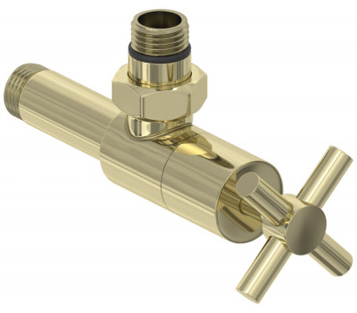 Вентиль Сунержа G 1/2" НР х G 1/2" НР угловой крест цвет-шампань 020-1408-1212 