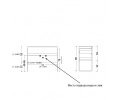 Тумба без раковины Armadi Art Vallessi 120 КАШЕМИР матовая 2 полки 837-120-C mat 