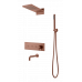 Встроенная душевая система FUSION, трехпозиционная Brushed Bronze с изливом Boheme 130-2-BRB брашированная бронза 