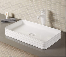 Умывальник CeramaLux W1531-D1408 белый 