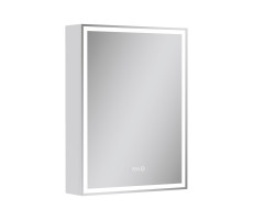 Зеркальный шкаф EQUIL Corner LED 60 с часами правый белый Зеркальный шкаф EQUIL Corner LED 60 с часами правый белый