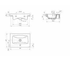 Раковина VIGO COMO 50см, белая S-UM-COM50/1  