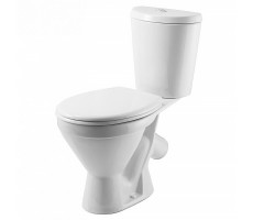 Унитаз-компакт Rosa Элегант однорежимный, сиденье полипропилен, белый CS00094209 Унитаз-компакт Rosa Элегант однорежимный, сиденье полипропилен, белый CS00094209