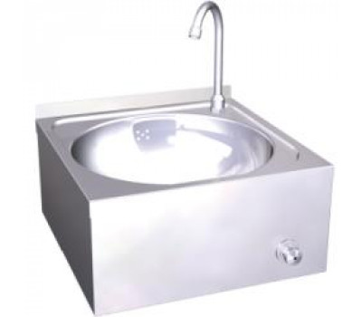 Настенная квадратная раковина с кнопкой для включения воды ногой., шт NOFER 13046.S 