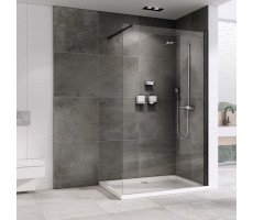 Душевая перегородка ABBER Immer Offen AG61120B8 черный матовый 