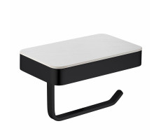 Бумагодержатель с полкой для телефона ABBER Westen AA1730B черный матовый 