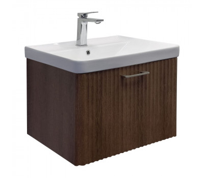 Тумба-умывальник Comforty Ангара-60П дуб темно-коричневый с раковиной 4460 Тумба-умывальник Comforty Ангара-60П дуб темно-коричневый с раковиной 4460