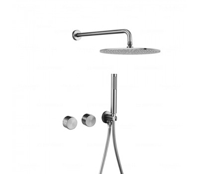 Прогрессивный комплект для душа Feramolli CN738-12 (30см.), никель 