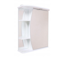 Шкаф-зеркало Onika Луна 55 белый, правый, с подсветкой 205521 