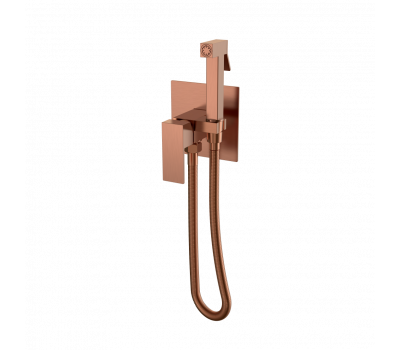 Смеситель гигиенический, QUBIC Copper Brushed Boheme 477-CB брашированная медь 