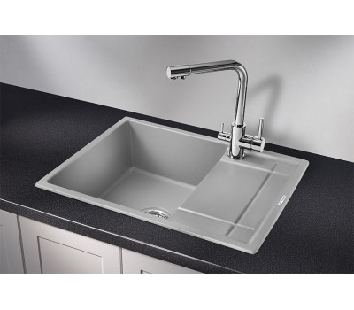 Кухонная мойка GRANULA 6501, АЛЮМИНИУМ, кварц 