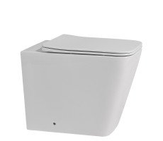 Унитаз ABBER Rechteck AC1211 приставной белый, безободковый 