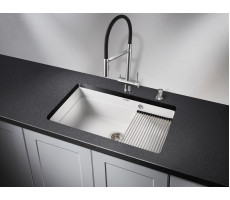Кухонная мойка GRANULA KS-7303U, АРКТИК (БЕЛЫЙ), кварц 