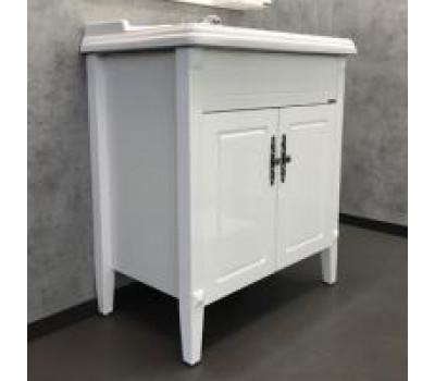 Тумба-умывальник Comforty Палермо-80 белый глянец с раковиной Comforty 3380 00004139245 