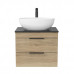 Тумба под раковину Onika Легран 60 подвесная, дуб галифакс, под столешницу 106162 