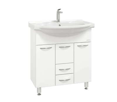 Тумба под раковину Onika Моника 75 напольная, белая, с корзиной (ум. Байкал 75) 107502 Тумба под раковину Onika Моника 75 напольная, белая, с корзиной (ум. Байкал 75) 107502