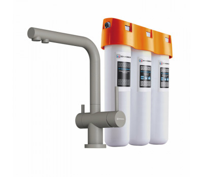 Смеситель для кухни OMOIKIRI Nagano-Р, цвет-Leningrad grey + водоочиститель PURE DROP Lite 4219.8028P 