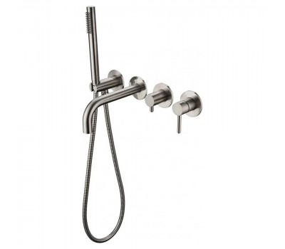 Смеситель для ванны встраиваемый Grocenberg GB5070NK, никель 