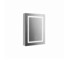 Шкаф зеркало для ванной с подсветкой Aquatek AQ7504-MLC, прямоугольное, сенсорное управление, 500*700*133 