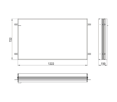 Встраиваемая рама для зеркального шкафа Emco Asis 9497 000 13  