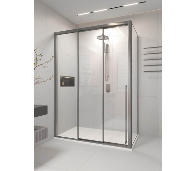 Душевой угол раздвижной Veconi Premium Ptato 300 SP GR-L, 1400х800x2000, брашированный графит PR3/L-SP-14080-01-GR-C4 