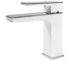 Смеситель для раковины Grocenberg GB2088WC, белый/хром 