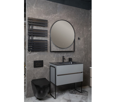 Тумба без раковины Armadi Art Vallessi 80 см DUST Grey мат 2 полки (402) 837-080-GD mat 