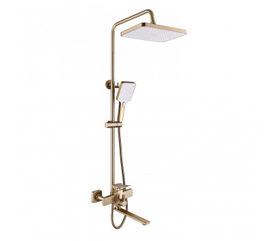 Душевая система Shevanik S6136G, золотой сатин