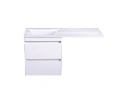 Тумба подвесная к раковине Style Line Даллас 120 L, Люкс белая, PLUS