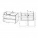 База под раковину Vincea Vico 800 подвесная, 2 выкатных ящика soft close, Beton 