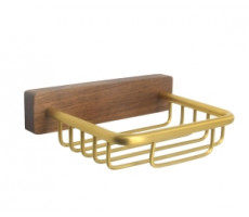 Мыльница настенная ФОРЕСТ 10703G золотая, дерево Bronze de Luxe 