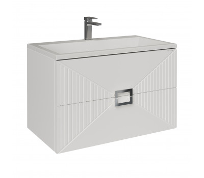 Тумба подвесная Grossman ЛУКСОР-70 см с 2-я ящика, белая матовая (ум. Блисс-70 см.) 