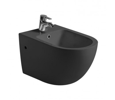 Биде подвесное, черное матовое SantiLine SL-5058MB 