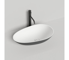 Раковина Salini Paola 1101201SMRH RAL9011 снаружи S-stone  