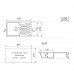 Мойка MIXLINE ML-GM20 с крылом  темно-серая 309 830*480*190мм NEW 552001 темно-серый 