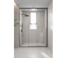 Душевая дверь раздвижная Veconi Premium Prato 300 GR-L, 1500х2000, графит брашированный PR3/L-150-01-GR-C4 