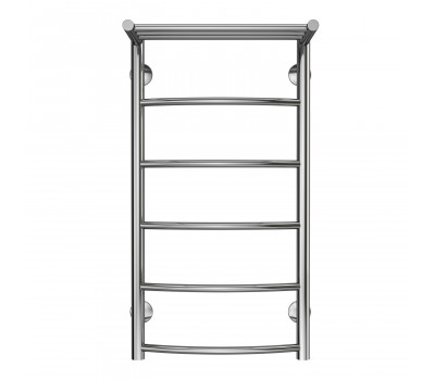 Полотенцесушитель водяной AZARIO VERONA 400/800 с полкой, 5 секций, нижнее/диагональное подключение, 1/2", хром AZ04148P 