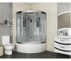 Душевая кабина Niagara Luxe NG-7744W (1200x1200х2150) высокий поддон стенки БЕЛЫЕ 