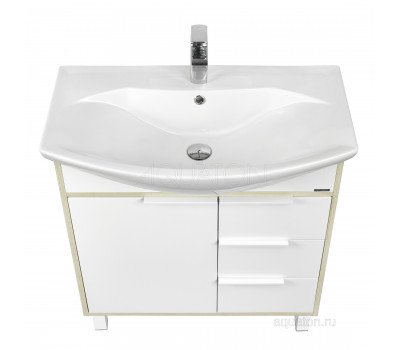 Тумба под раковину Aquaton Рико 80 белый, ясень фабрик 1A215401RIB90 