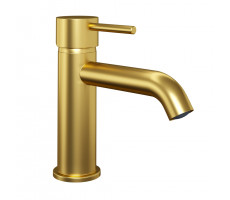 Смеситель для раковины PAINI Cox без донного клапана,, удлиненный излив, брашированное золото PVD (PJ) 78PJ205O 