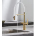 Смеситель для кухни с подключением фильтра для воды Rose R458G, золотой сатин