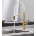 Смеситель для кухни с подключением фильтра для воды Rose R458G, золотой сатин