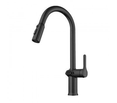 Смеситель для кухни с индикатором температуры Knotlor KN-100/BL, черный