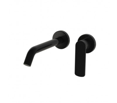 Смеситель для раковины встраиваемый, чёрный глянцевый PVD PAINI 09PQ208 
