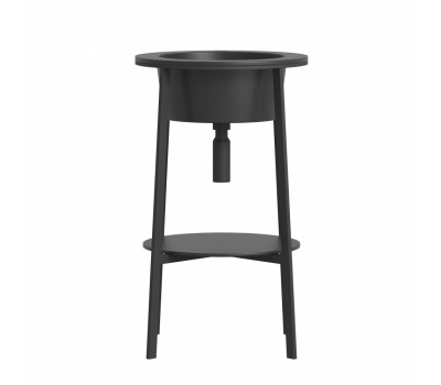 Консоль с керамической раковиной ABBER Bequem AC2130MB черный матовый 