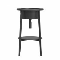 Консоль с керамической раковиной ABBER Bequem AC2130MB черный матовый 